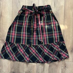 J. CREW Factory Plaid A-Line Skirt - Multicolor